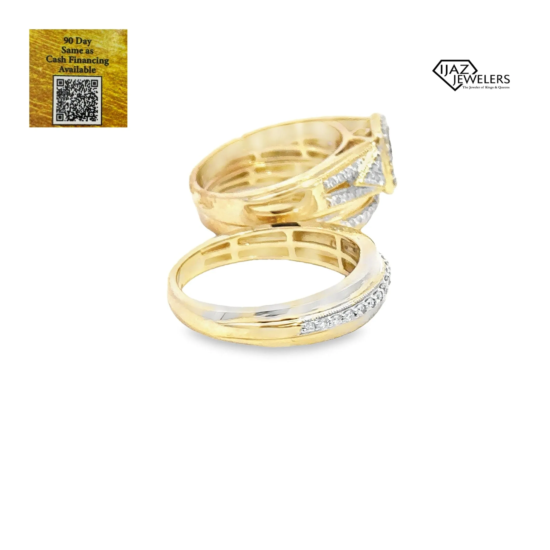 10K Gold 0.75 CTW Diamond Wedding Trio Set