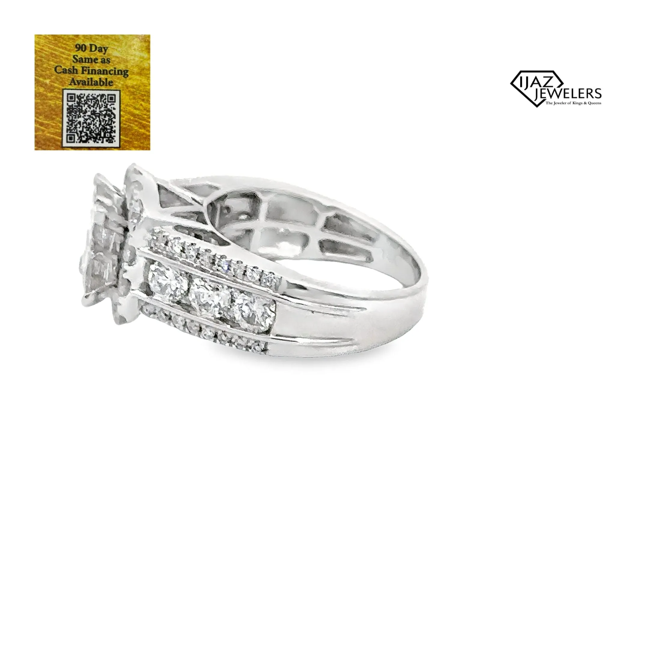 14K White Gold 3.08 CTW Diamond Ladies Ring