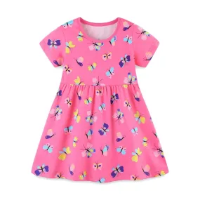 Baby Girl 2-7T Butterfly Unicorn Casual Frock Dress