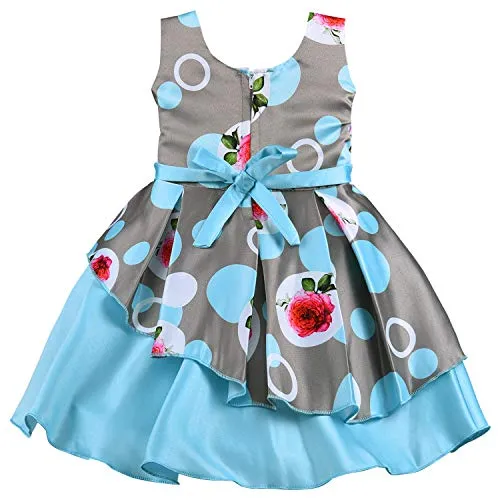 Baby Girls Frock Dress-fe2803blu