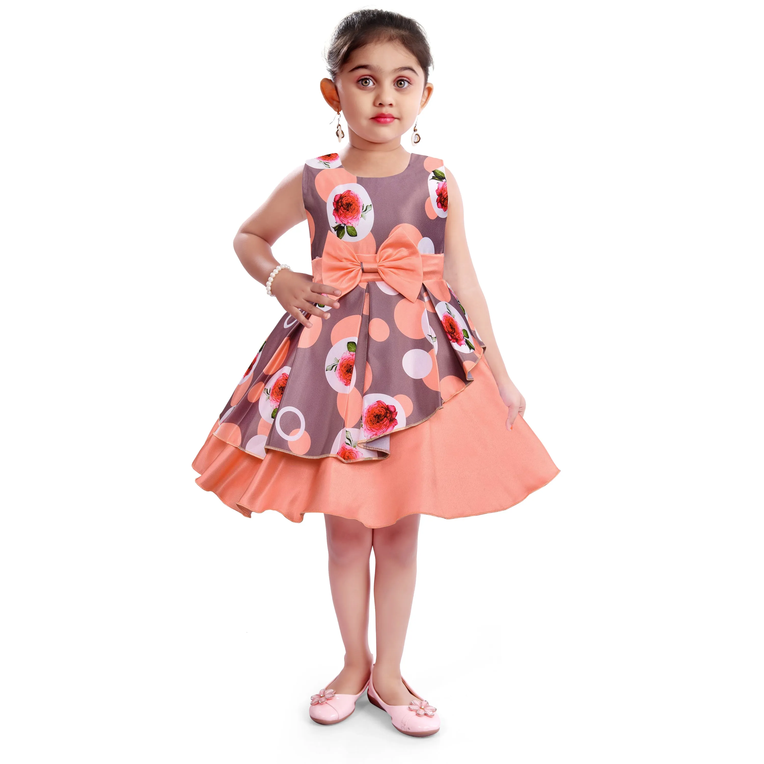 Baby Girls Frock Dress Floral Printed