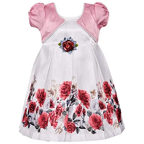 Baby Girls Frock Dress-stn728pnk