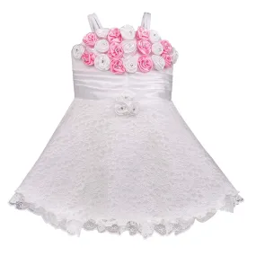 Baby Girls Party Wear Frock Birthday Dress For Girls fe104wht