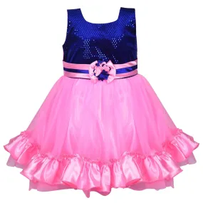 Baby Girls Party Wear Frock Dress fr130pnk