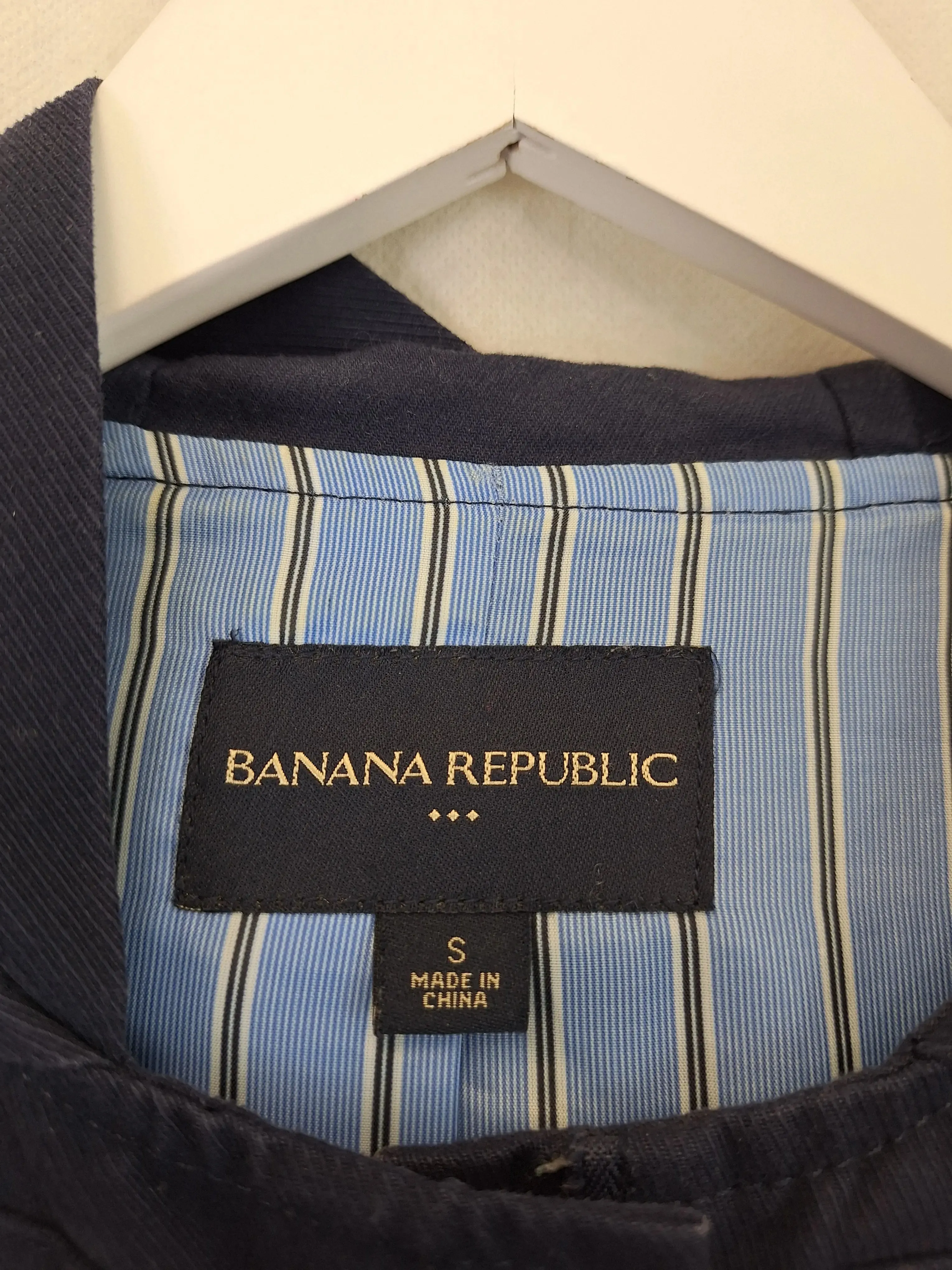 Banana Republic Navy Cotton Twill Duffle Coat Size S