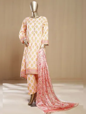 Bin Saeed "Khalidars" Lawn Frock Suit - Pink