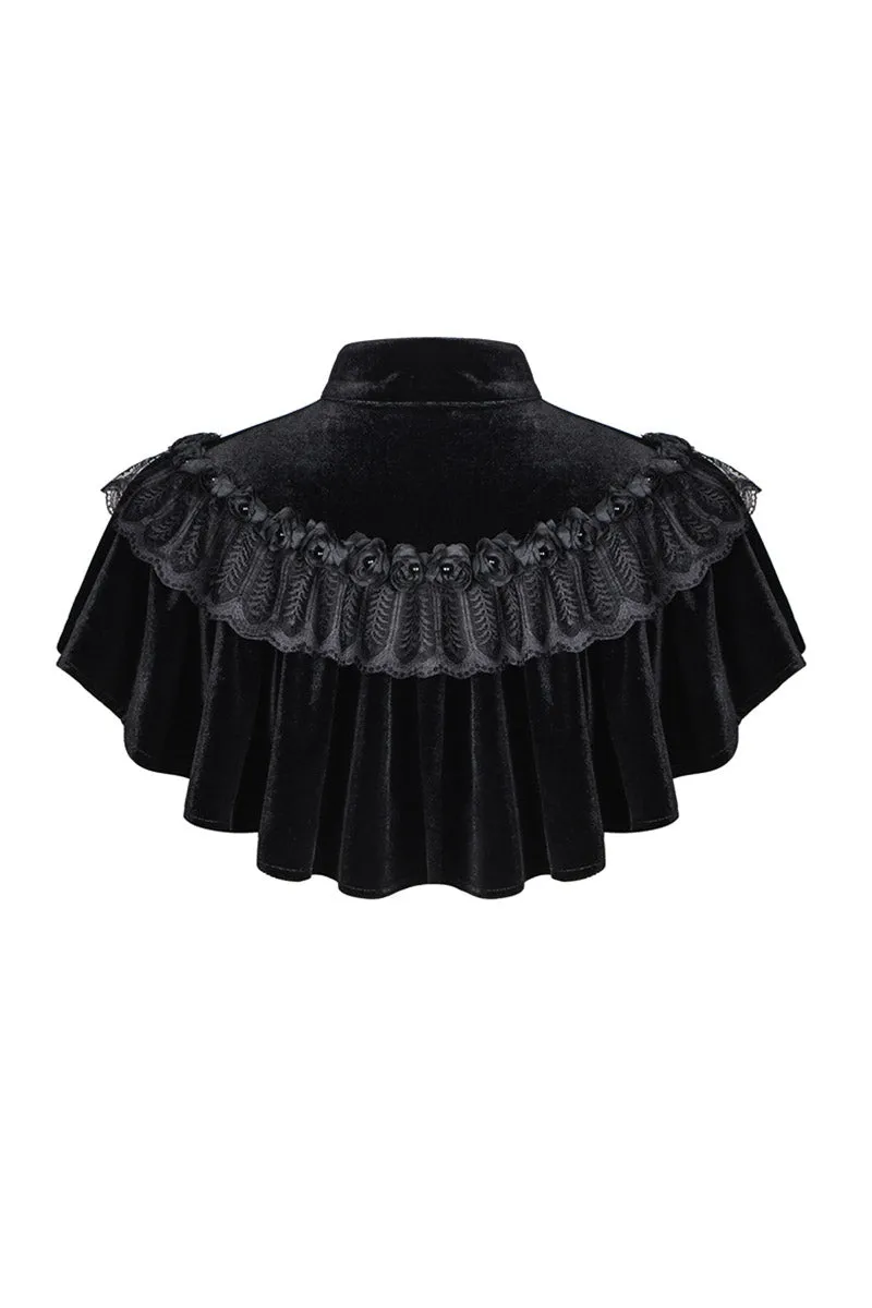 Black Seance Velvet Cape