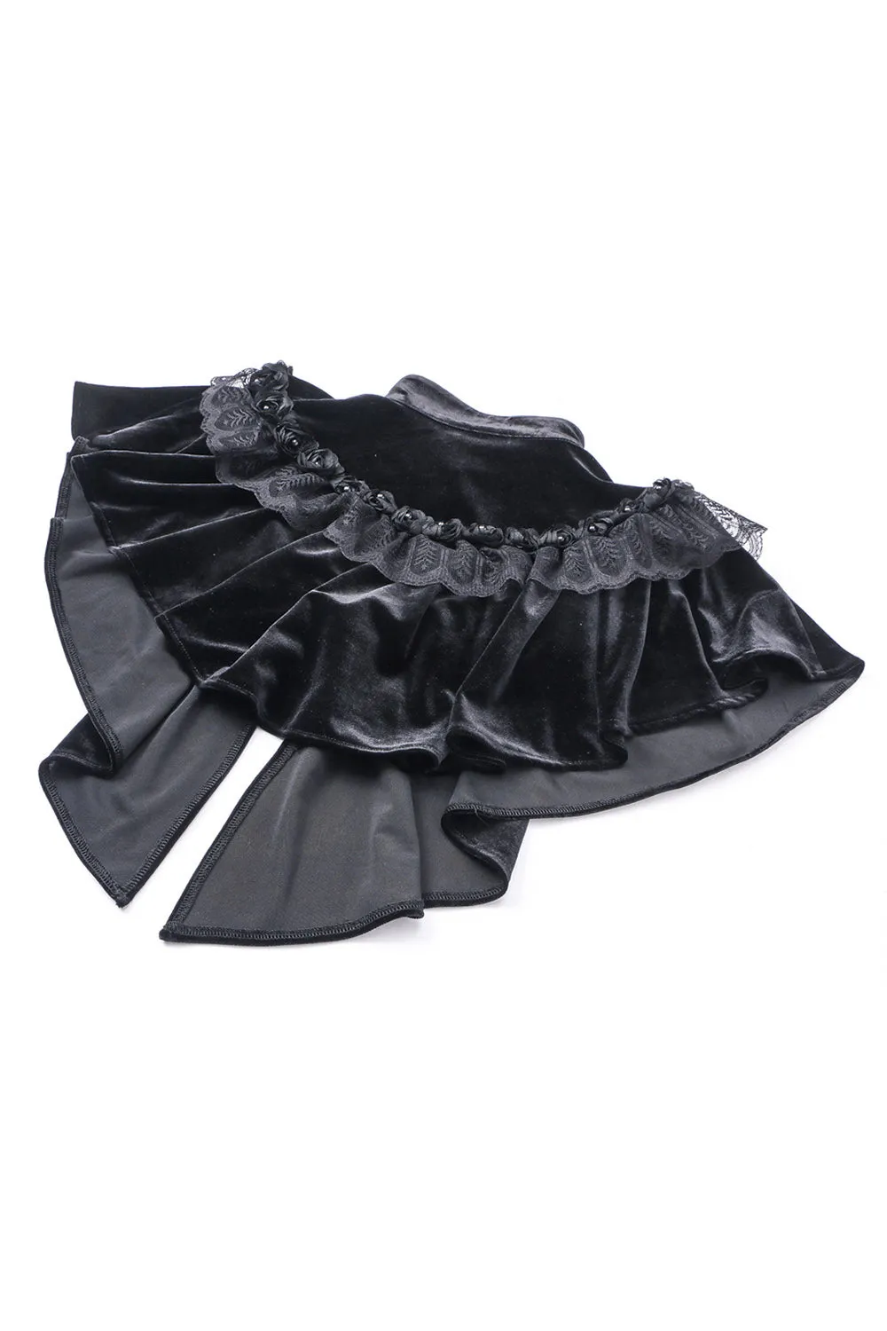 Black Seance Velvet Cape