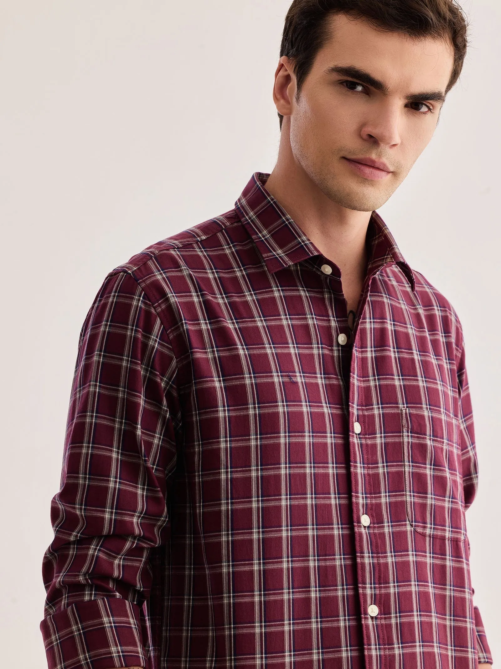 Brown Checked Shirt