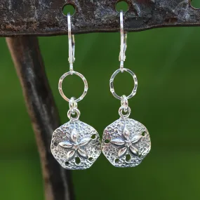 Cape Cod - Silver Sand Dollar Earrings