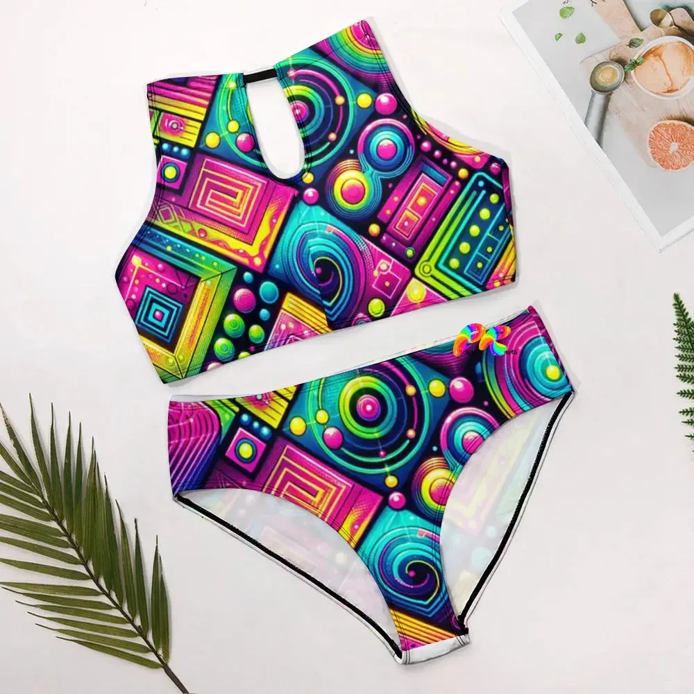 Color Matric Rave Two Piece Swimsuit