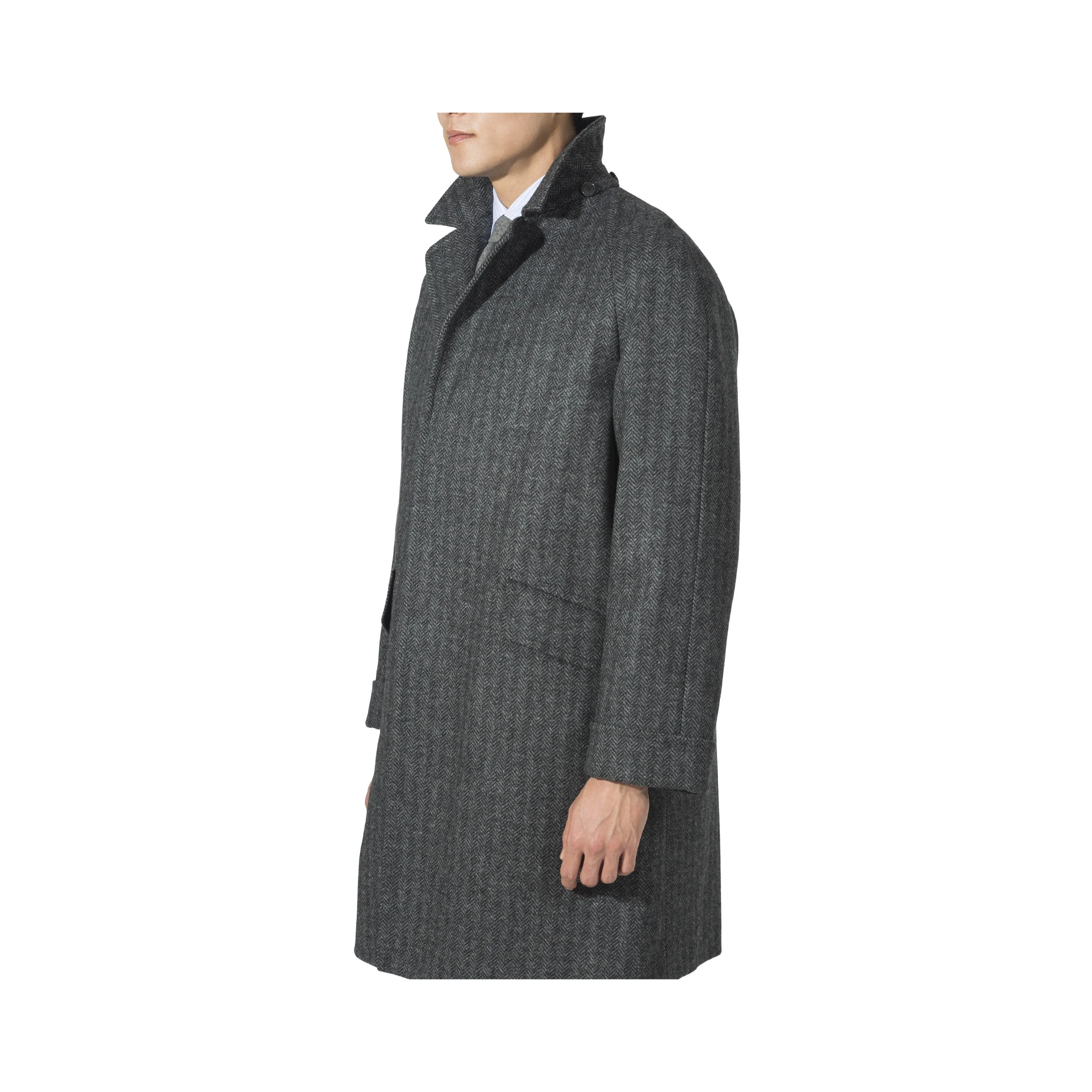 Corb Tweed Chevron Coat