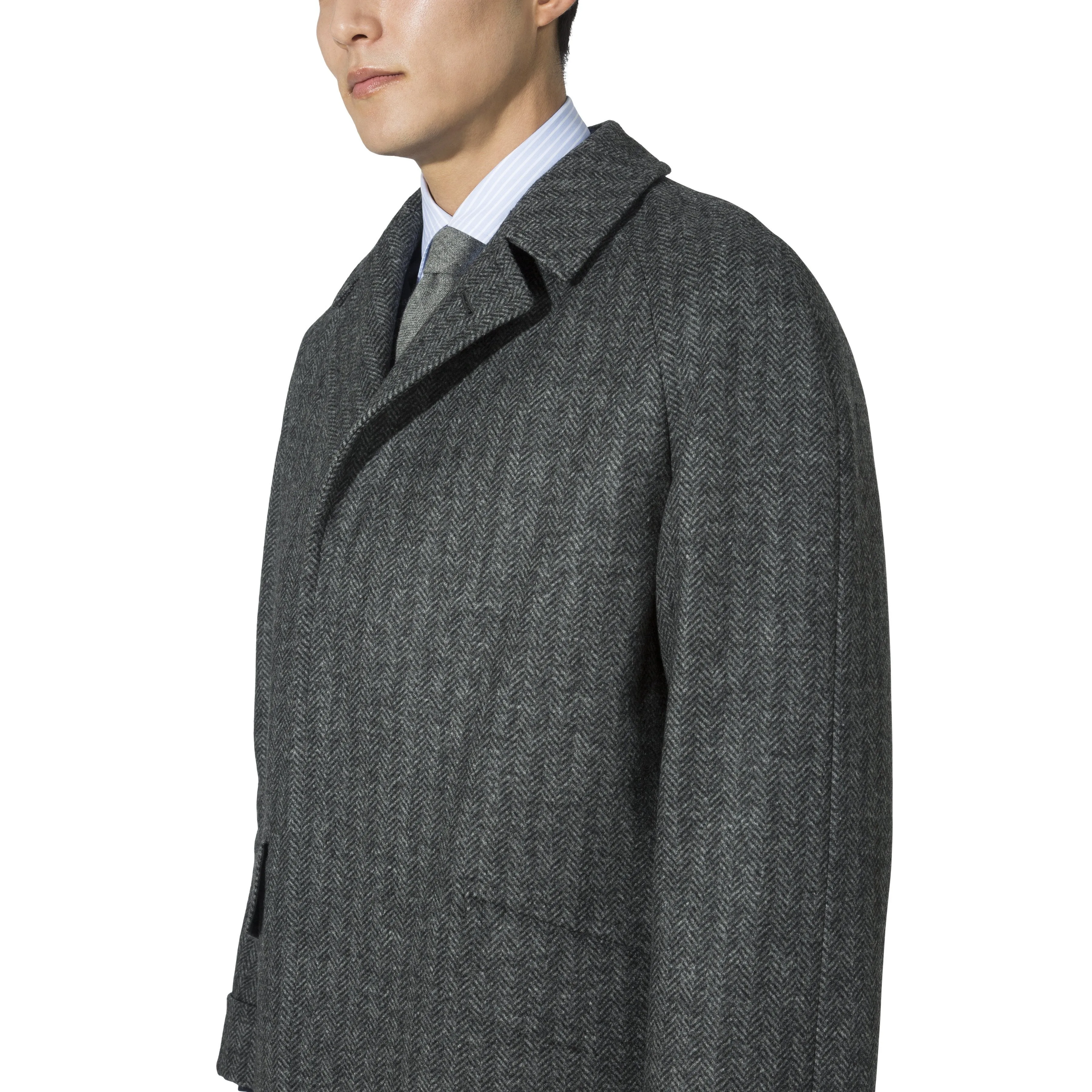 Corb Tweed Chevron Coat