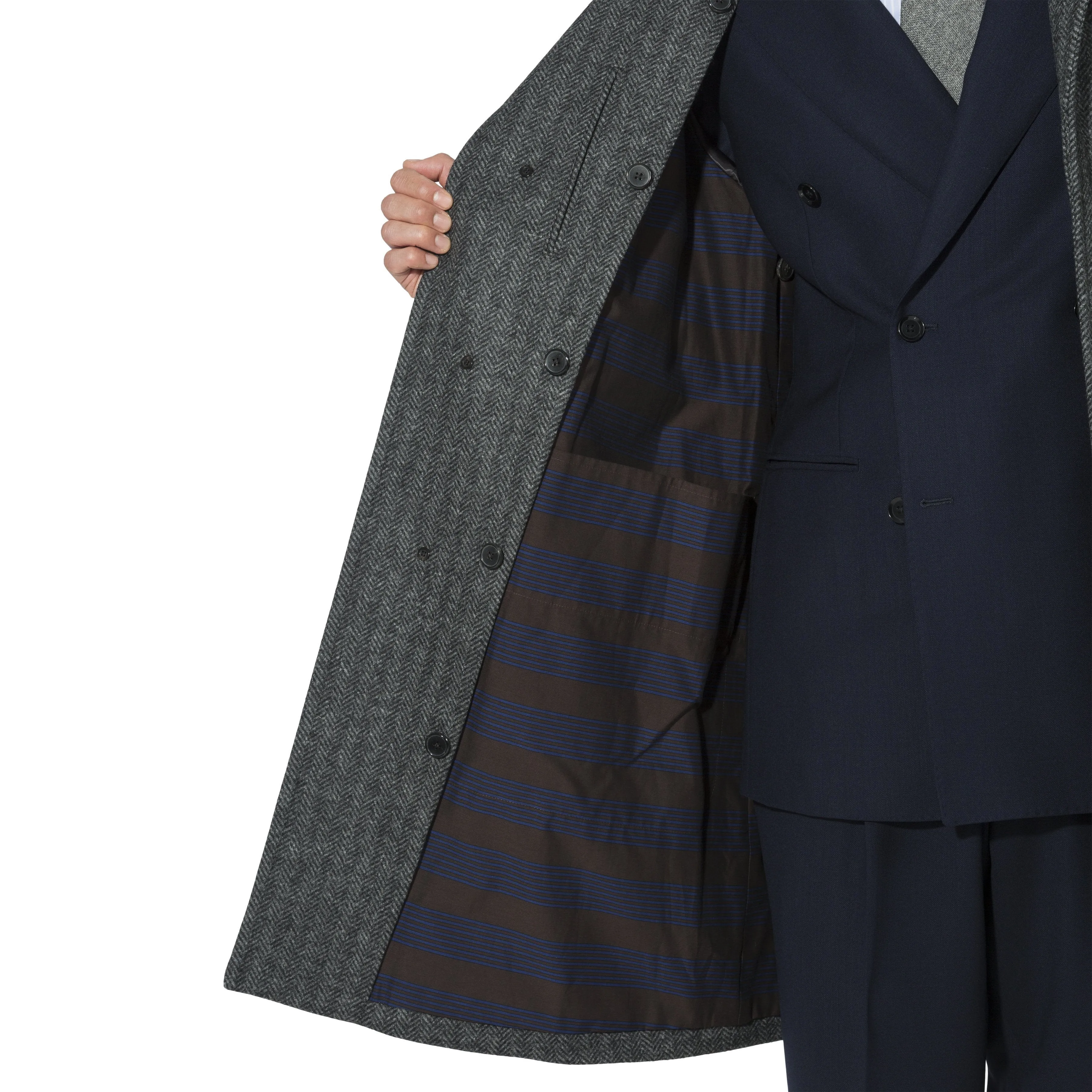 Corb Tweed Chevron Coat