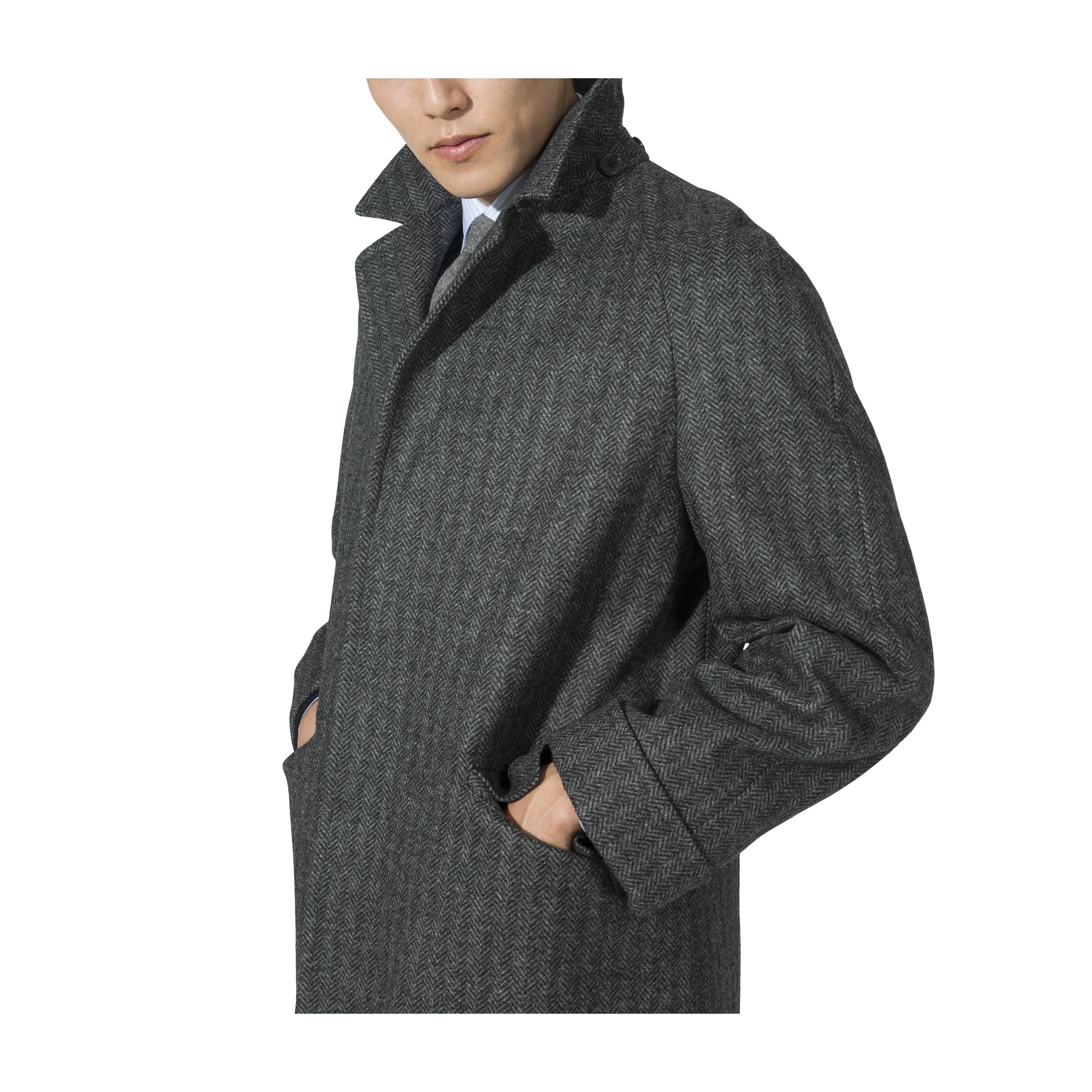 Corb Tweed Chevron Coat