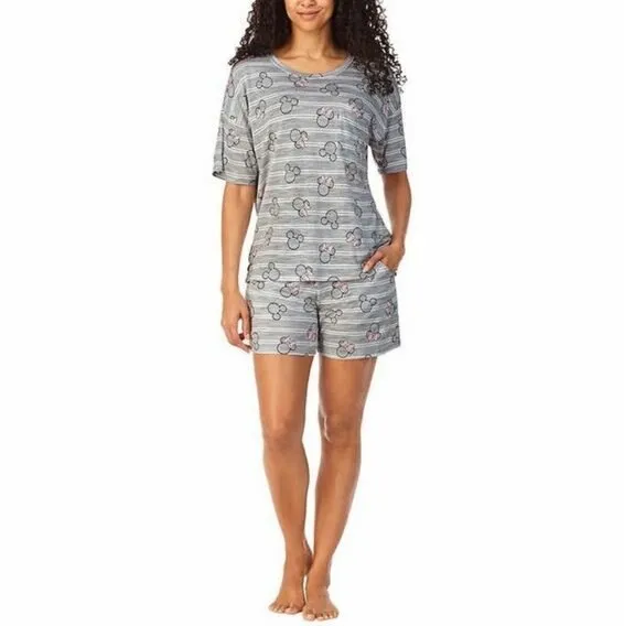 Disney Women's Short Pajama Set with Pockets