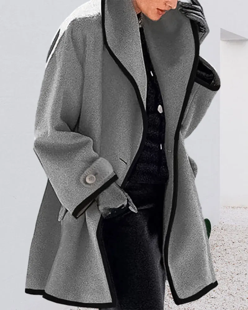 Elegant lapel coat