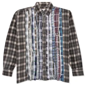 Flannel Shirt Ribbon Reflection Shirt - Assorted