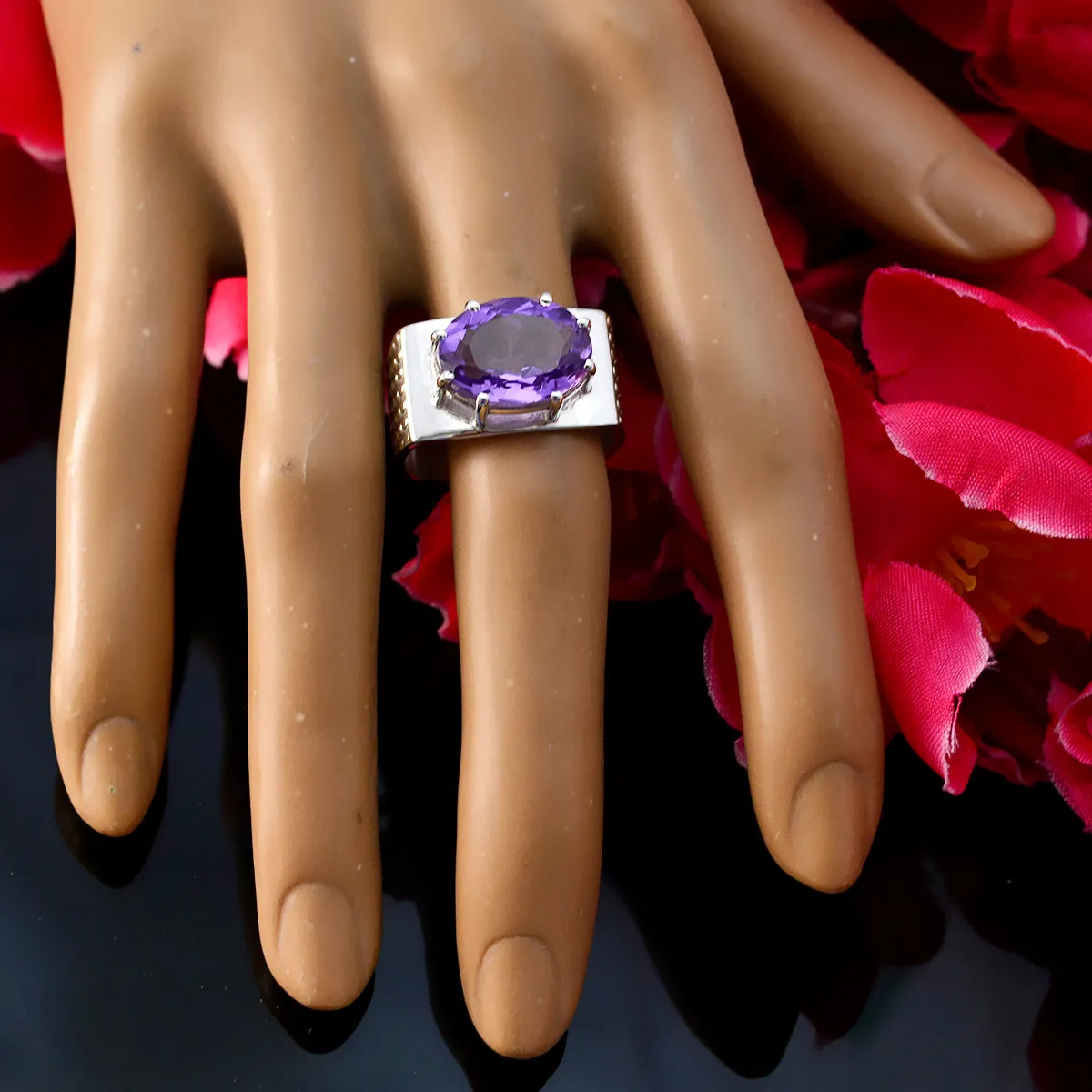 Glamorous Gem Amethyst 925 Sterling Silver Ring Best Jewelry Cleaner