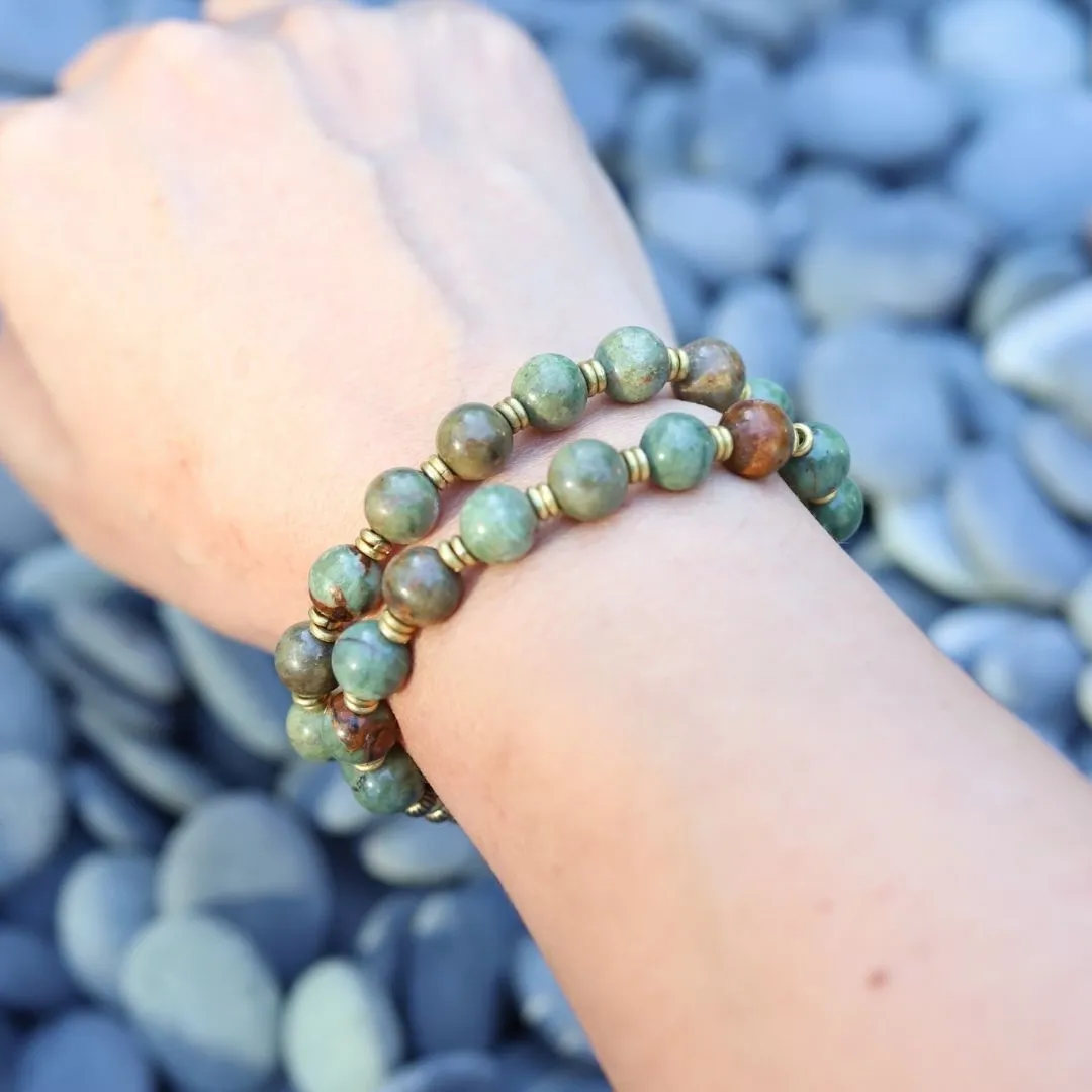 Green Opal Wrist Mala Bracelet