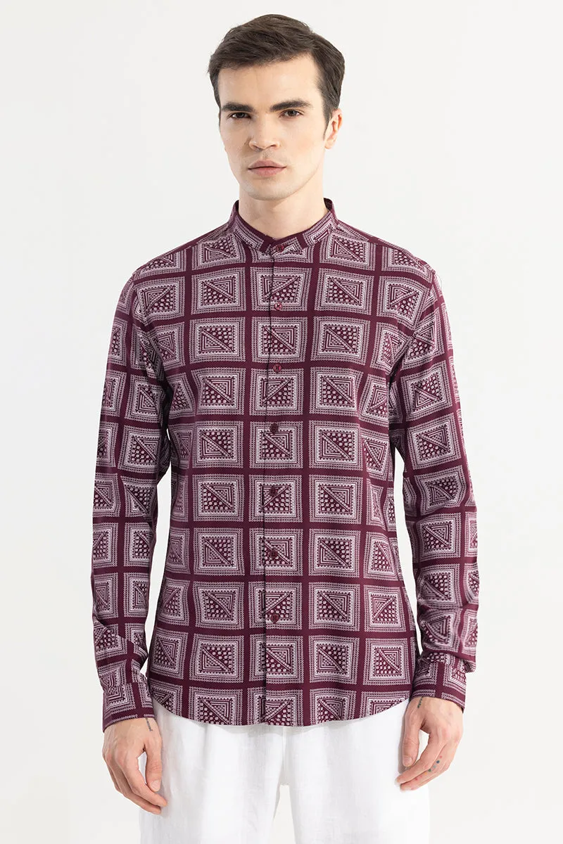 Gridart Maroon Shirt