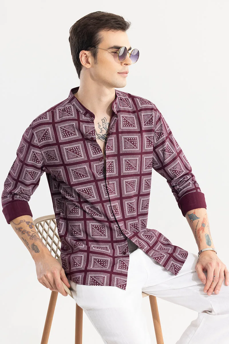 Gridart Maroon Shirt