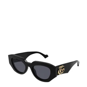 Gucci GG1421S GG Acetate Geometric Cat-eye Sunglasses