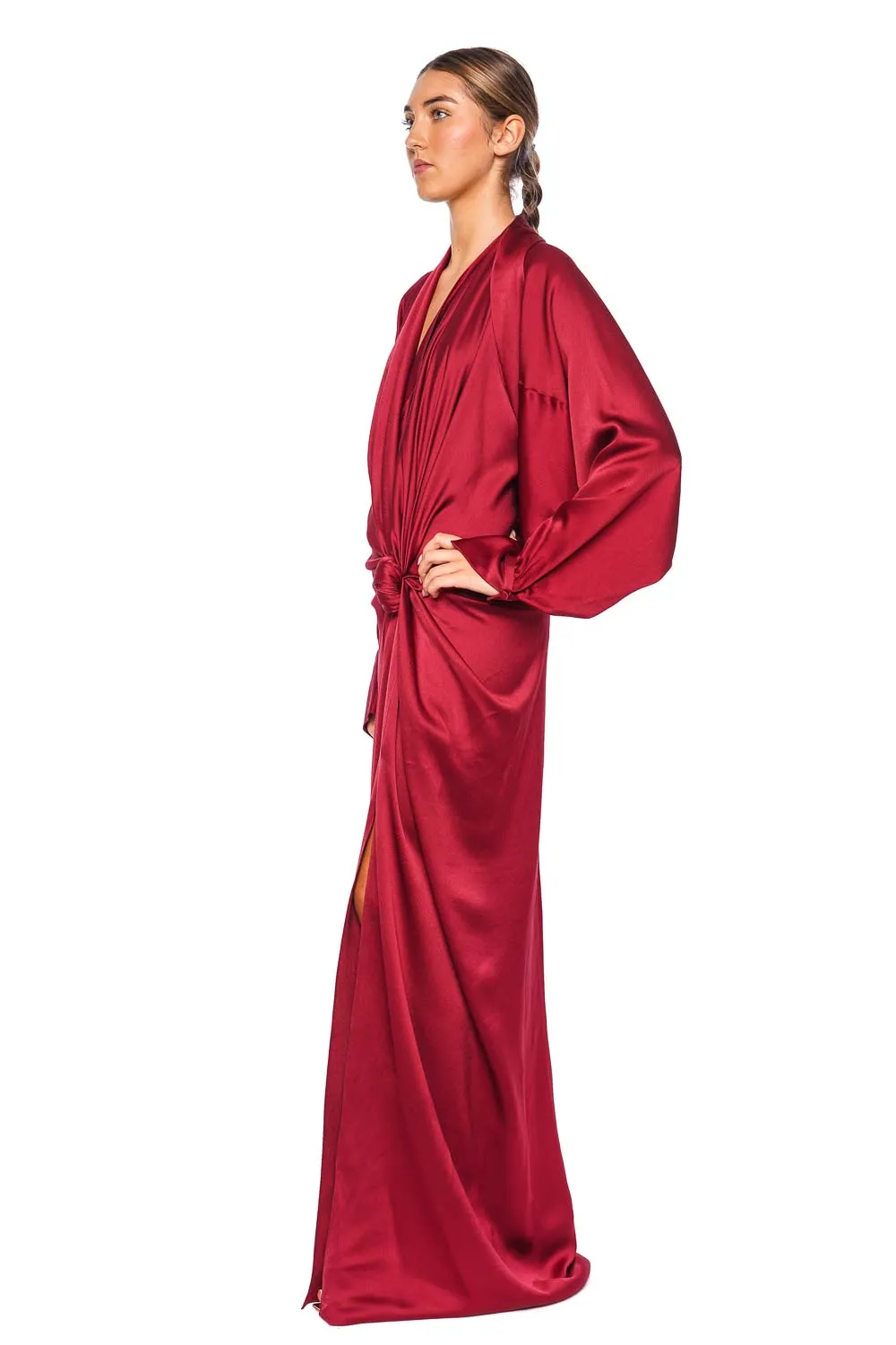 Jazz Burgundy Satin Bolero Cape