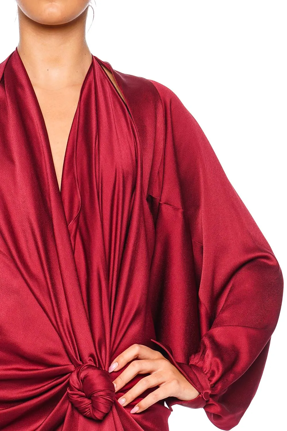 Jazz Burgundy Satin Bolero Cape