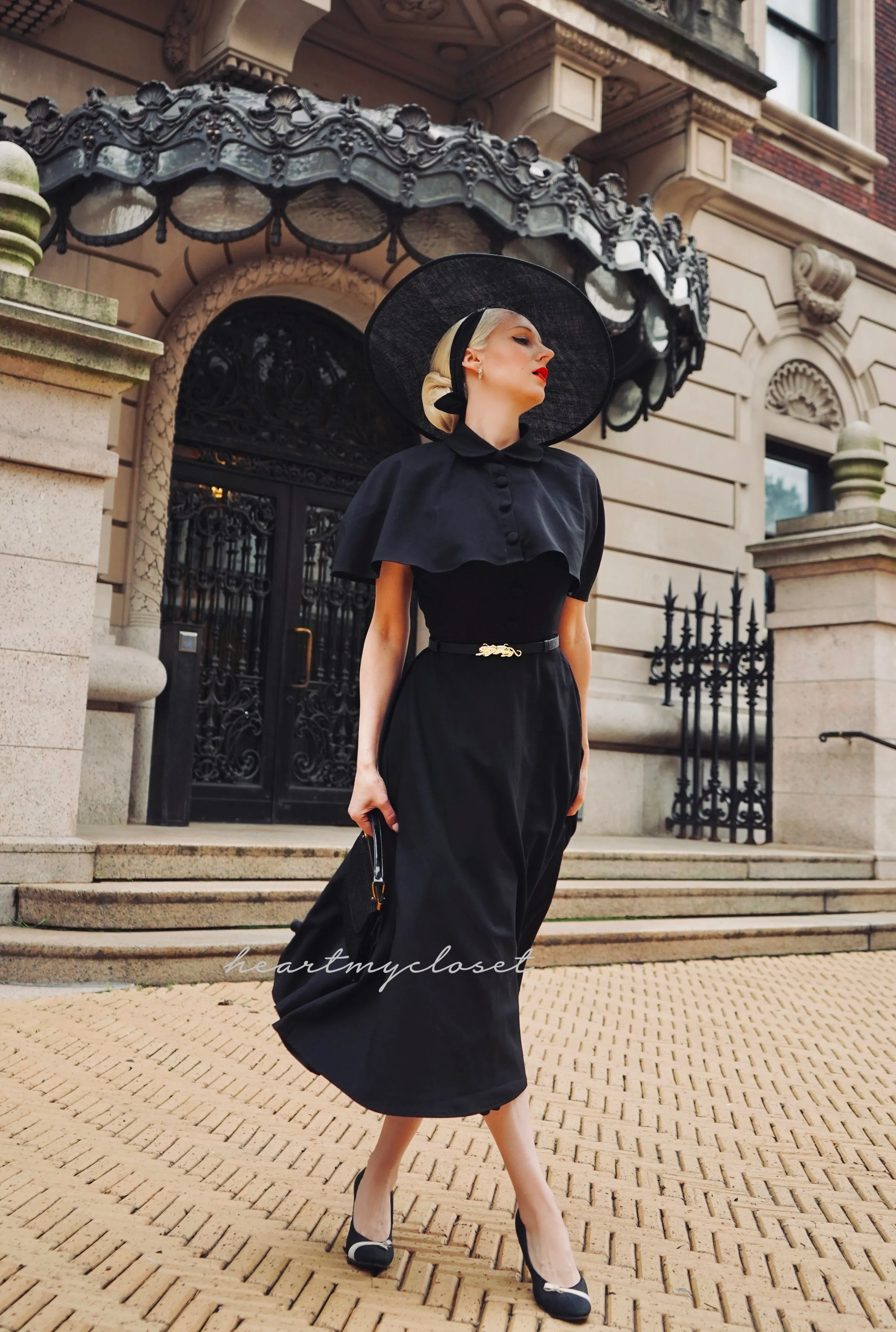 Juliet dress and cape- 40s 50s swing dress with matching cape