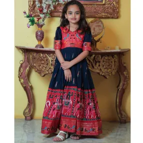 Kids Ethnic Girls Designer Gown Frock Dress