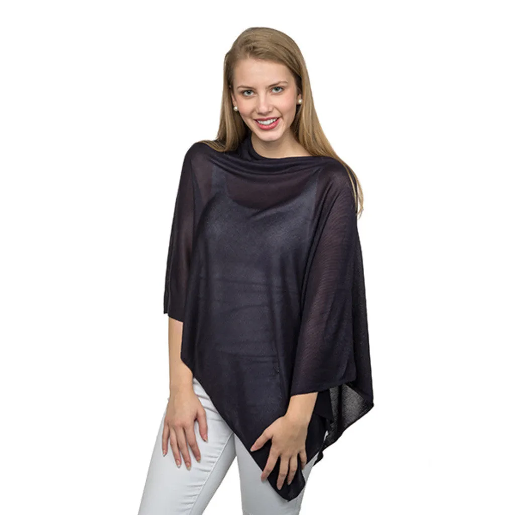 Organic bamboo fiber poncho cape topper