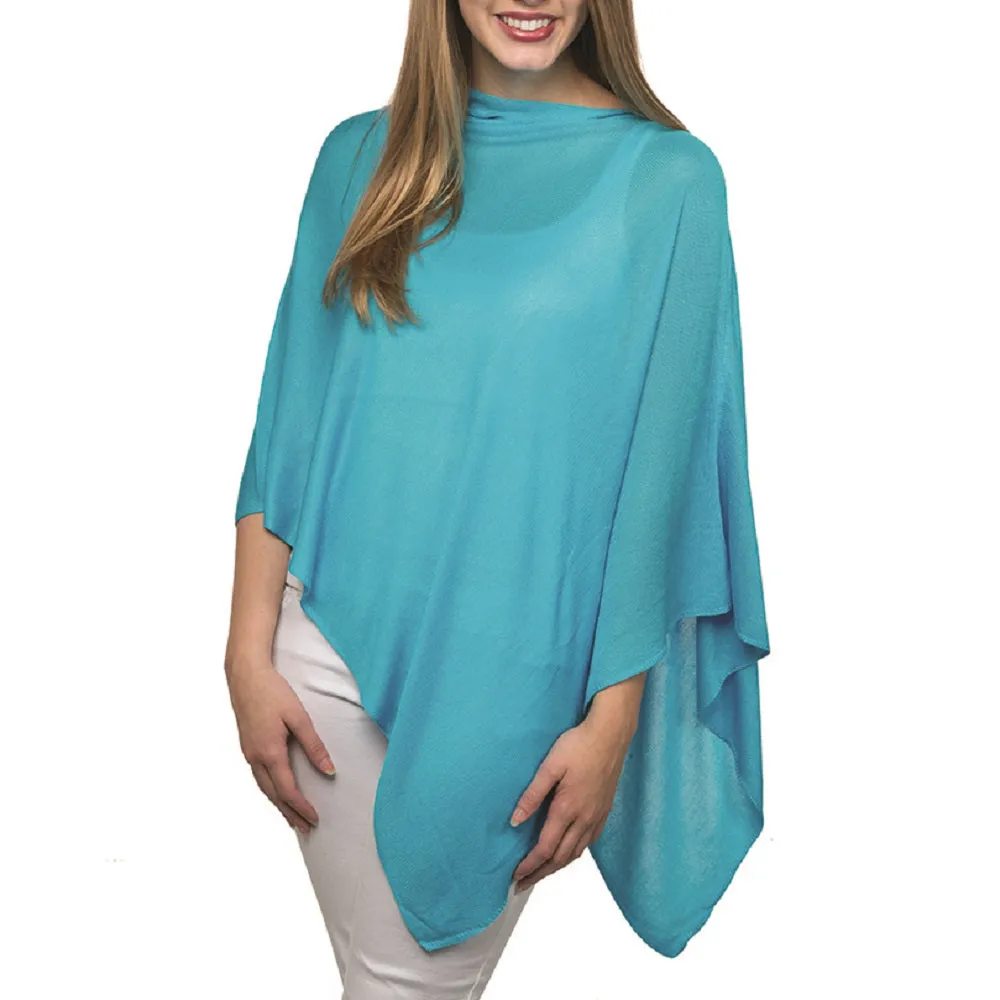 Organic bamboo fiber poncho cape topper