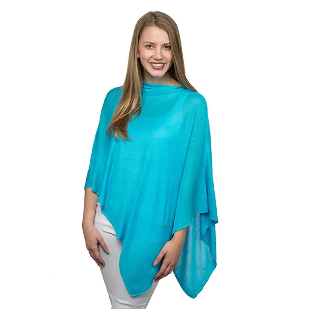 Organic bamboo fiber poncho cape topper