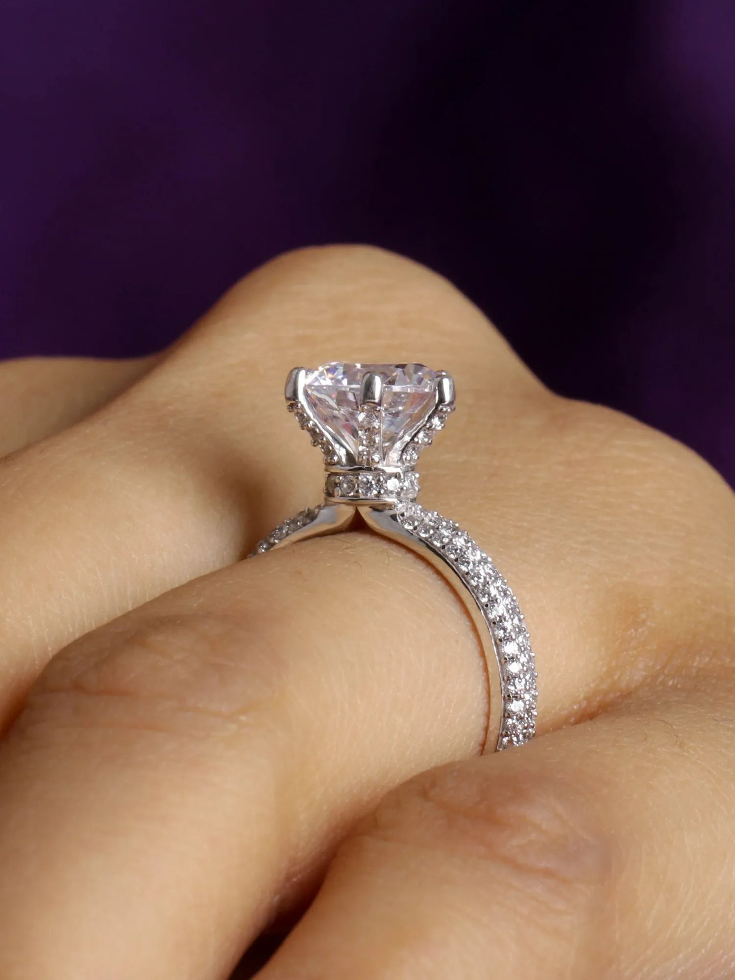 Ornate Jewels 3 Carat Sparkling Solitaire Ring