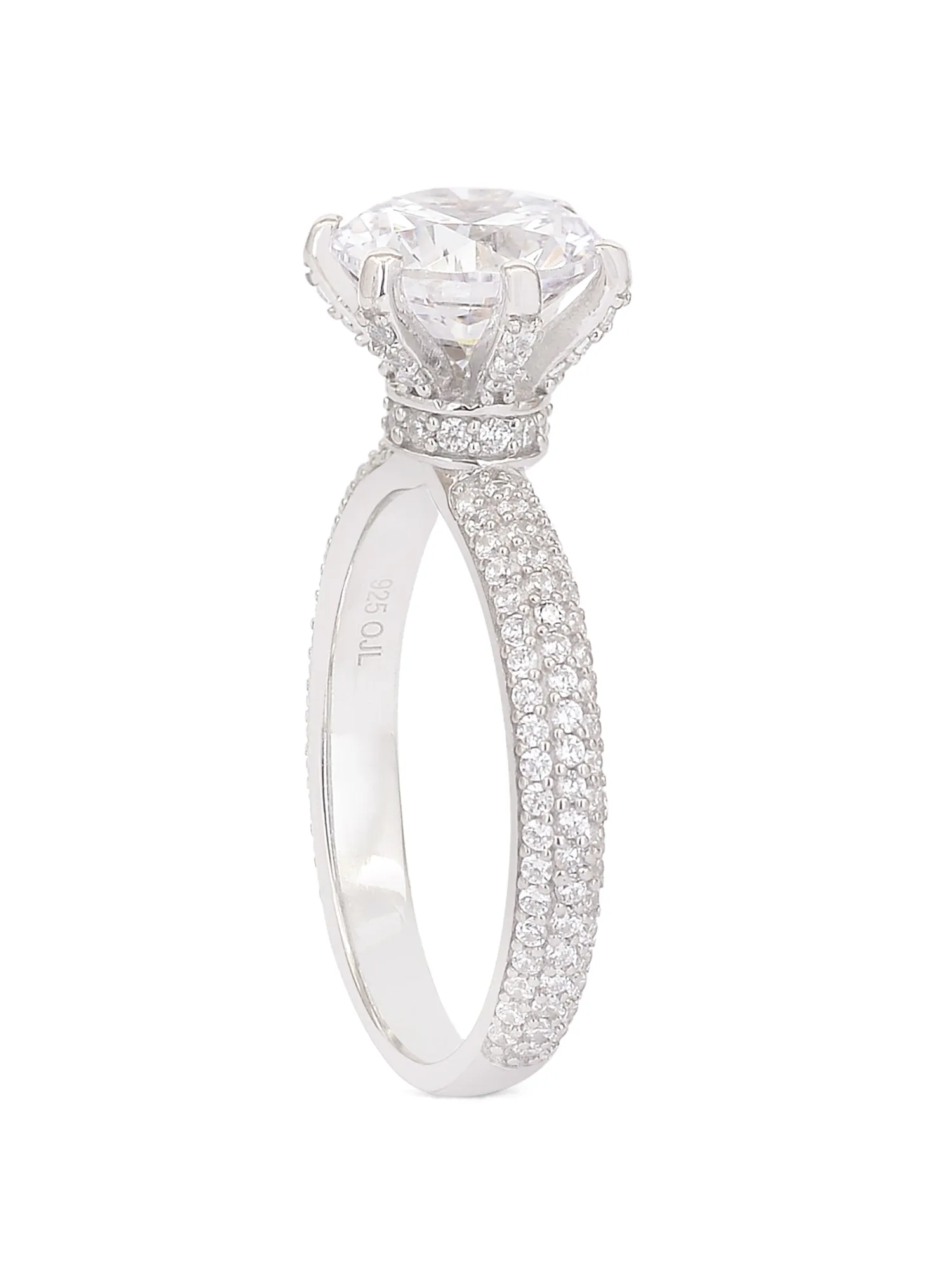 Ornate Jewels 3 Carat Sparkling Solitaire Ring