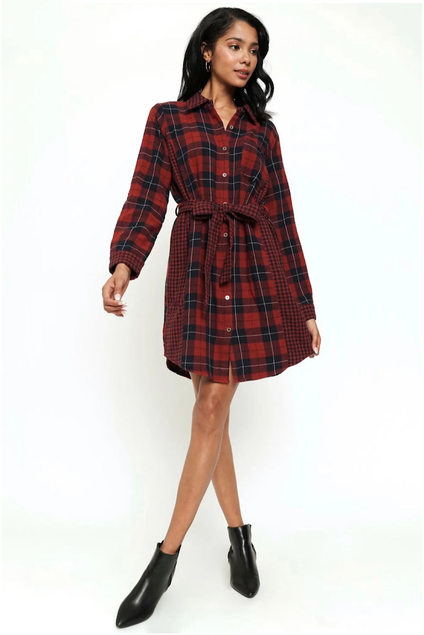 Plaid Shirt Dress