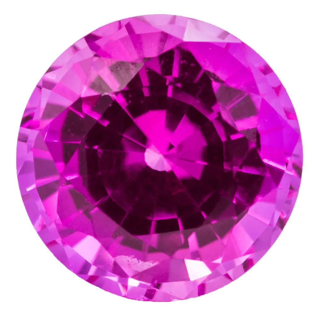 Round FAB Lab-Grown Pink Sapphire Gems