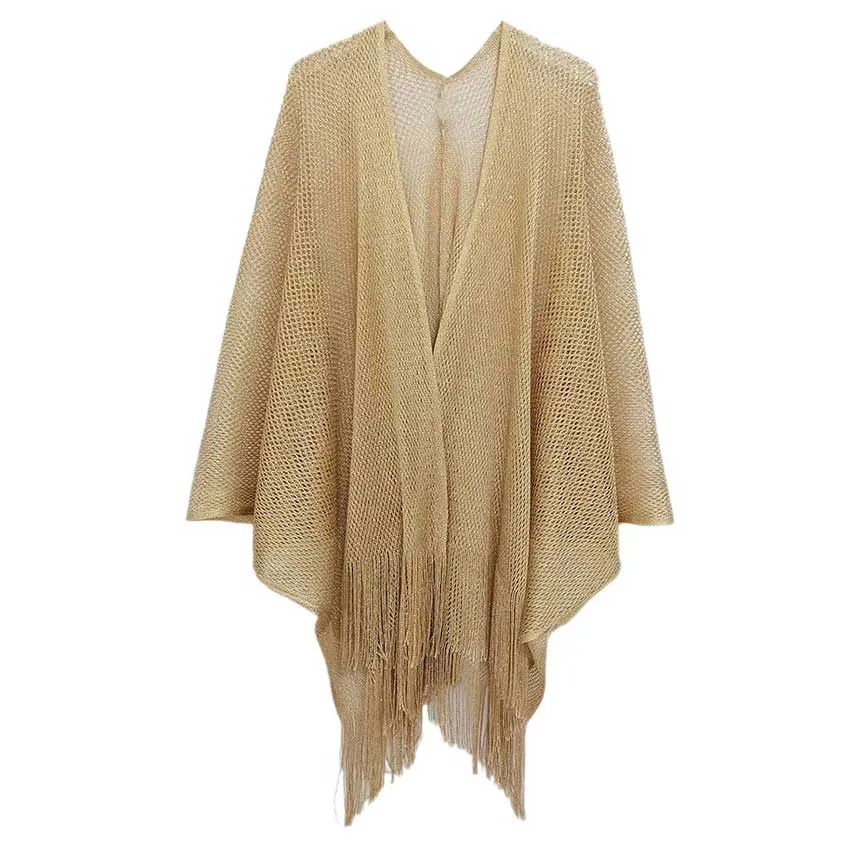 Sparkle Glitter Mesh Kimono Poncho