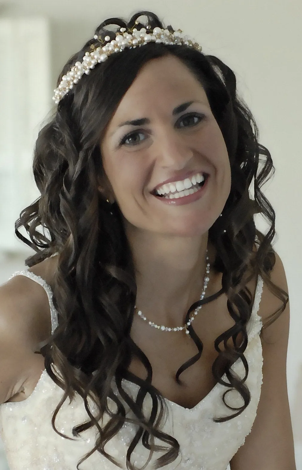 Swarovski Pearl Crystal Bridal Tiara