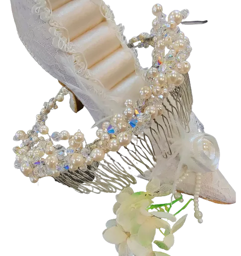 Swarovski Pearl Crystal Bridal Tiara