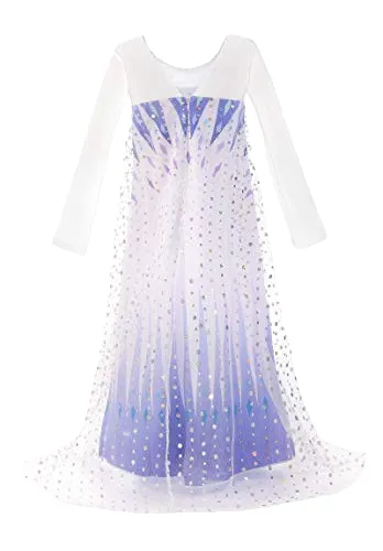 White-Purple Party Costume Princess Dress With Cape