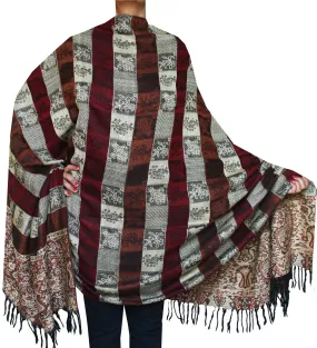 Women's Jamawar Wool Shawl Wrap Gift India Clothes (82 x 42 inches)