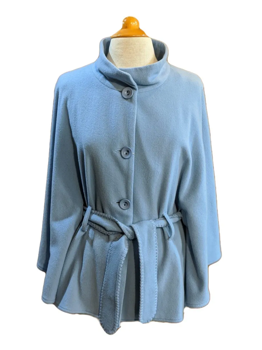 Wool & Cashmere Blend Belted Cape